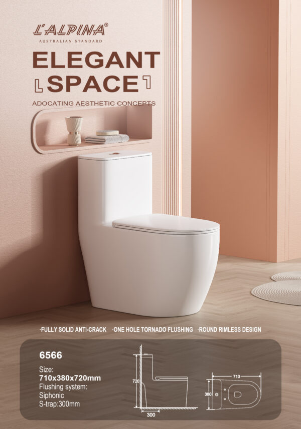 Bồn Cầu Cao Cấp Nắp UF, nút nhấn Ceramic GEBERIT LAL-6566W