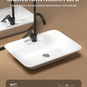 Chậu sứ Lavabo cao cấp L'ALPINA LAL-8477W